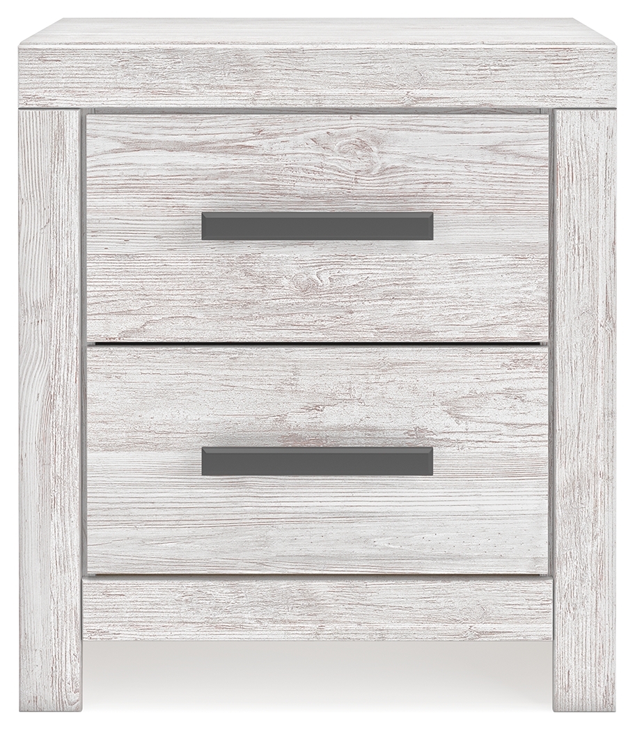 Cayboni - Two Drawer Night Stand - Whitewash - Image 5