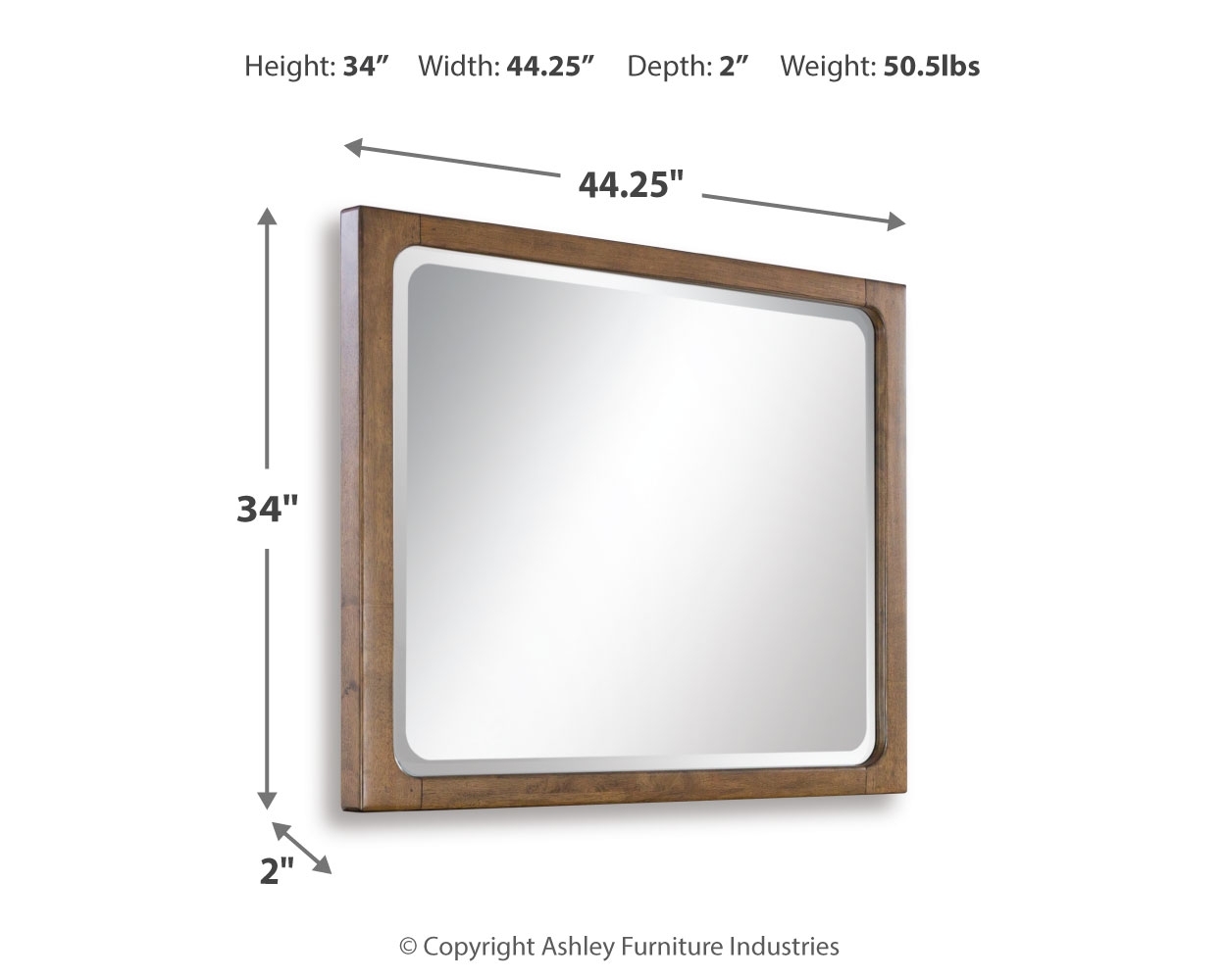 Cabalynn - Bedroom Mirror - Light Brown - Image 4