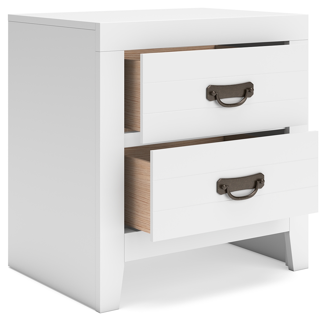 Binterglen - Two Drawer Night Stand - White - Image 4
