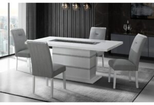 Signature Package ( Dining Table, 4chairs, Server, and Rug)