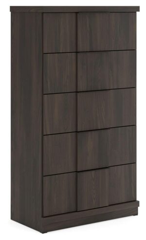 Shaehartin - Five Drawer Chest - Dark Brown