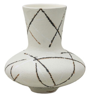 Brockford - Vase - Cream / Black / Brown