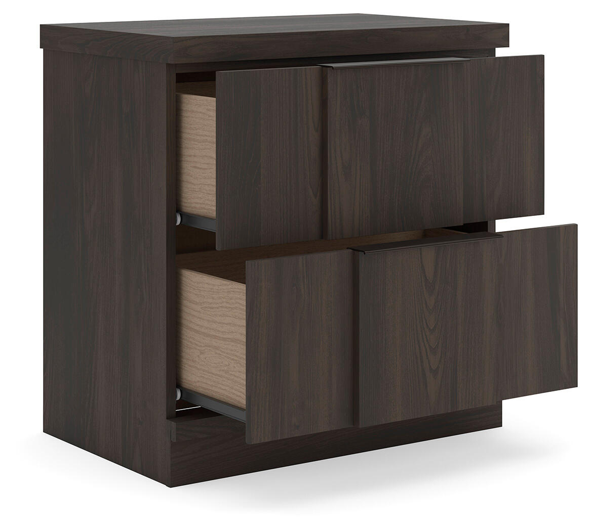 Shaehartin - Two Drawer Night Stand - Dark Brown - Image 4