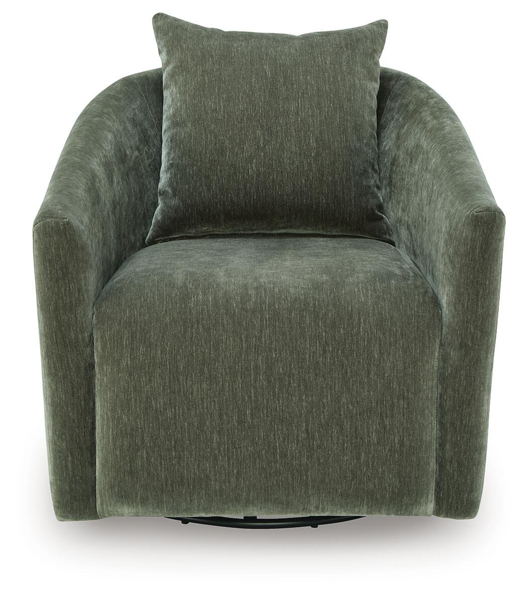 Leastow - Swivel Accent Chair - Loden - Image 3