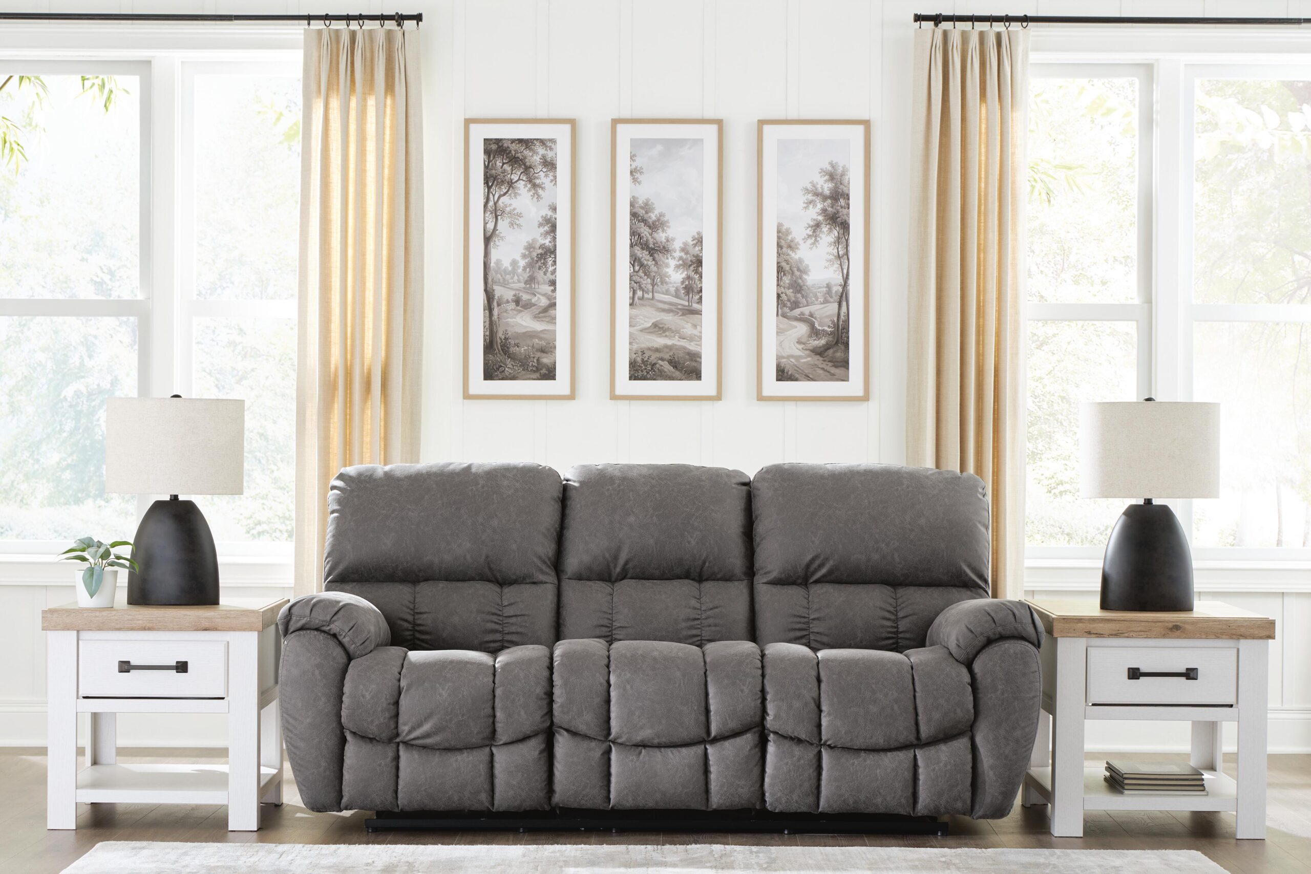 Bakerstein - Power Reclining Sofa With Adjustable Headrest - Galaxy - Image 2