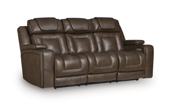 Mestrino - Power Recline Sofa With Adjustable Headrest - Hickory