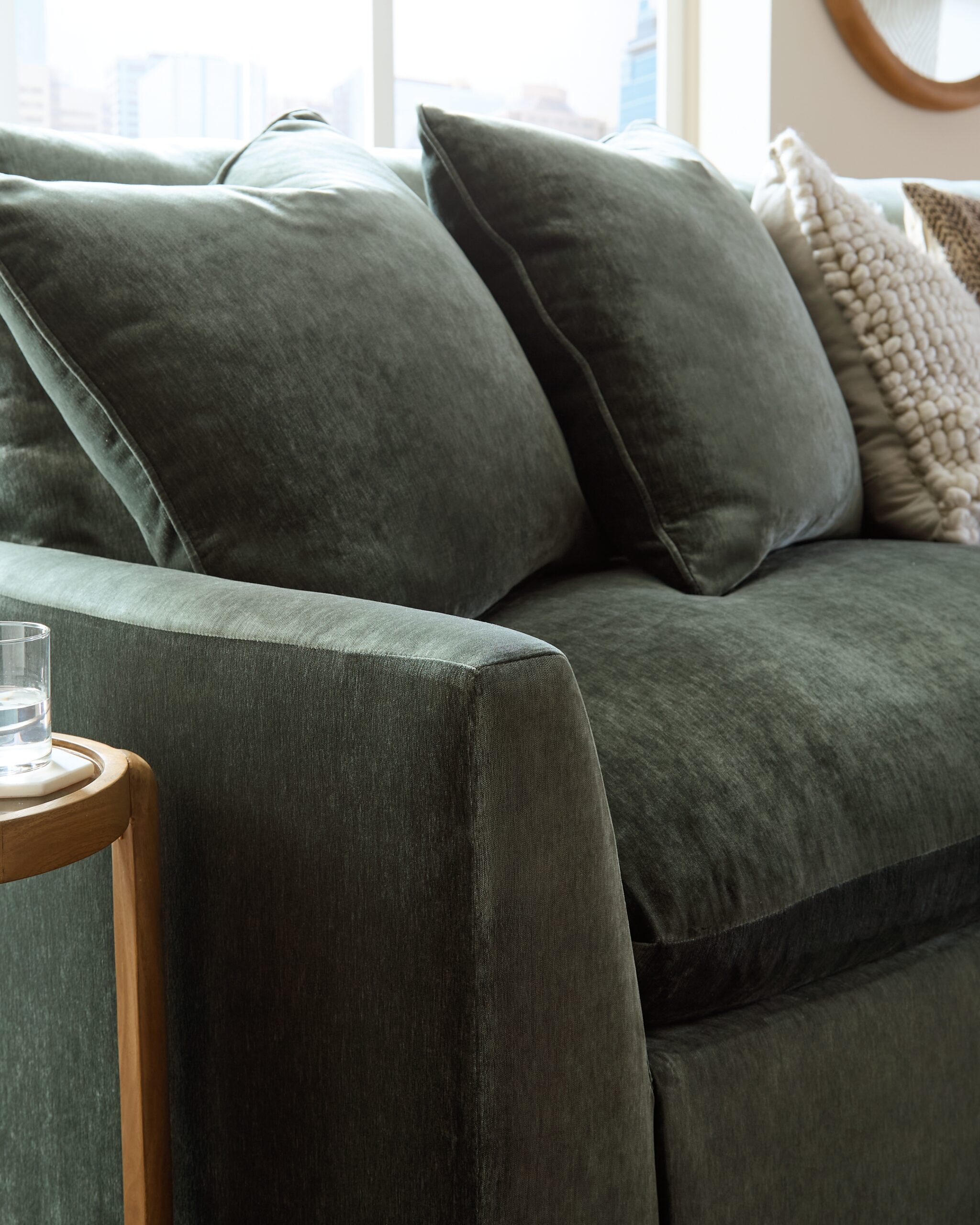 Carriage View - 3-Piece Sectional - Jade - Image 4