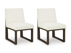 Radkin - Dining Upholstered Side Chair (Set of 2) - Off White / Brown