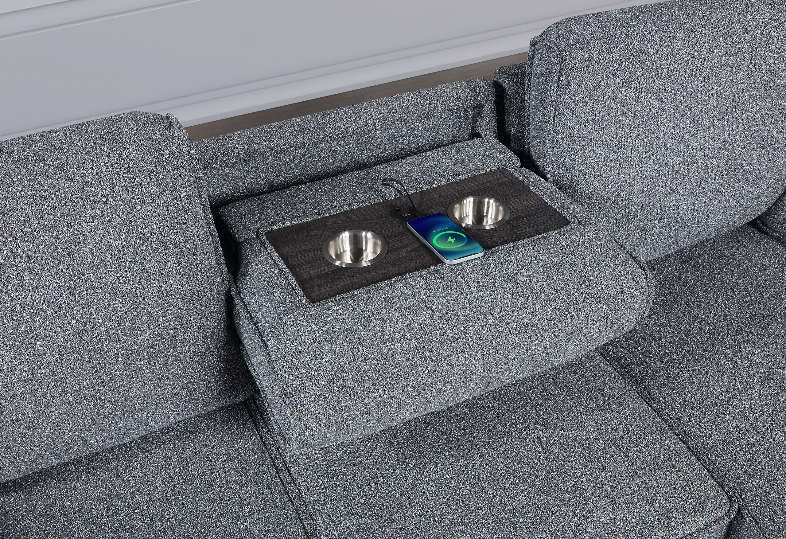 U0808 - Reversible Sofa Bed - Dark Gray - Image 3